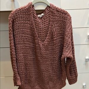 On The Road Mauve Knit Sweater
